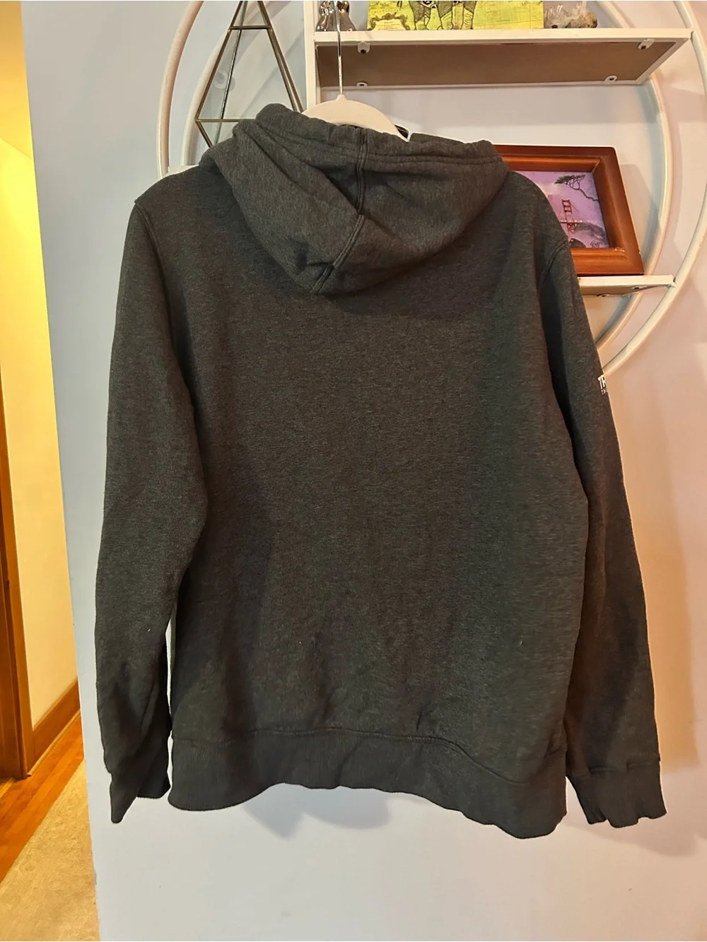 The North Face Men’s Large L Gray Grey Logo Hooded Sweatshirt